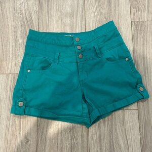 Maurices High Waist Teal Shorts